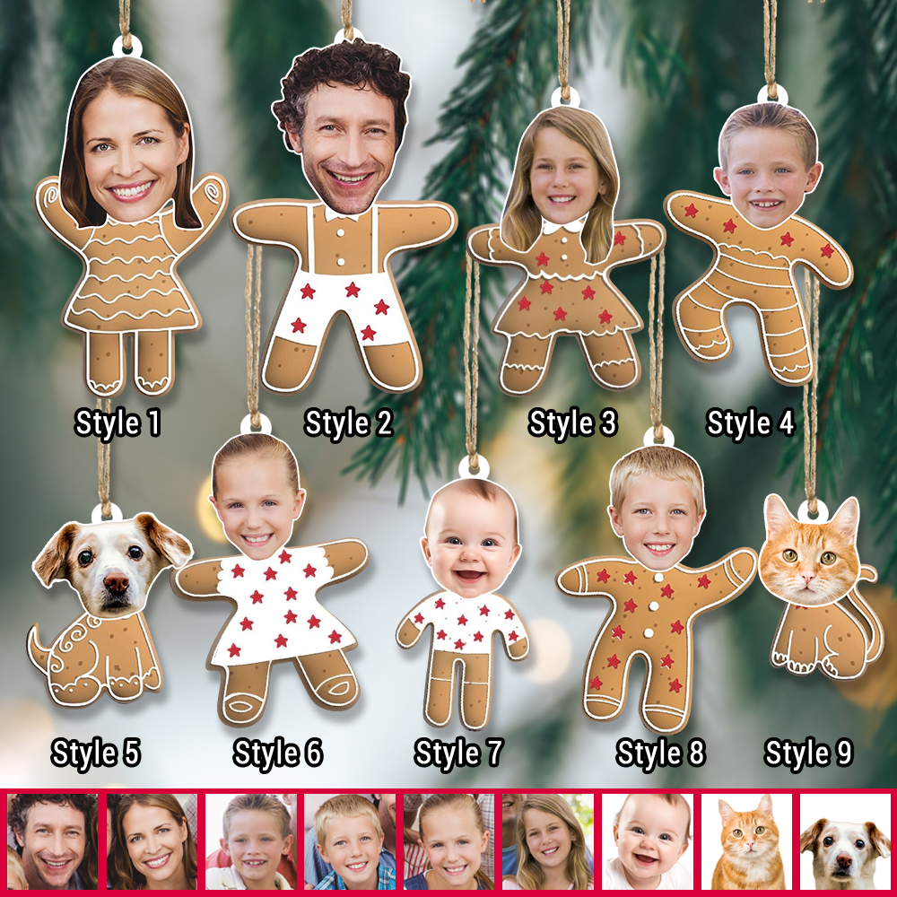 Custom Photo Ornament - Personalized Photo Mica Ornament - Christmas Gift For Family Members | Cookie