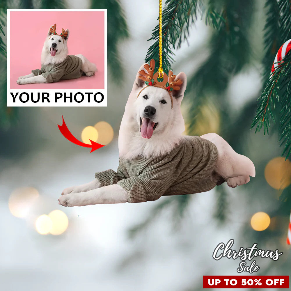 Custom Photo Ornament Santa Love You Perfect Gift for Family, Friends, Kids and Lover | Santa
