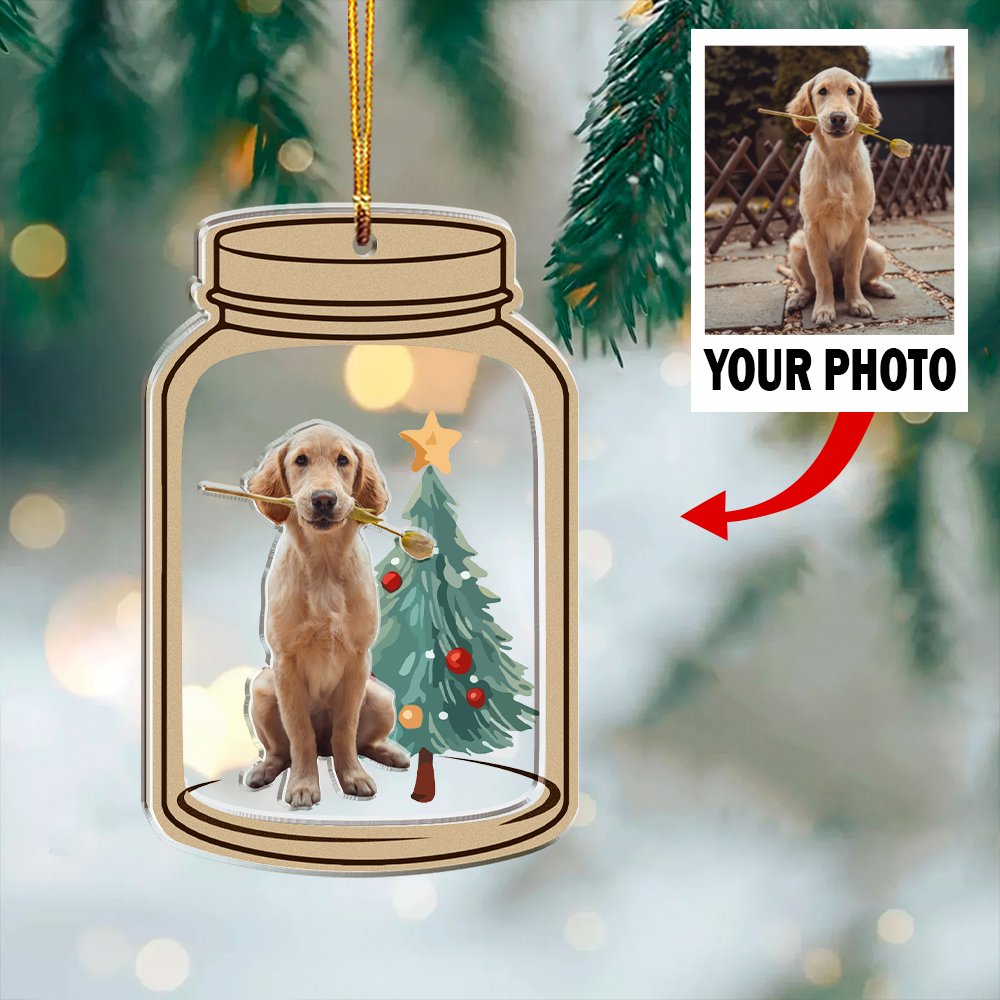 Customized Your Photo Ornament - Personalized Photo Mica Ornament - Christmas Gifts For Bestie, Sister, family, couple | Final