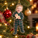 Personalized Baby First Christmas Custom Photo Ornament, Custom Shaped Acrylic Newborn Keepsake, Holiday Gift for Parents and Grandparents
