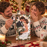 Personalized Newlywed Advent Calendar with 24 Custom Photo Acrylic Ornaments, Our First Christmas Married Gift, Wedding Keepsake for Couple