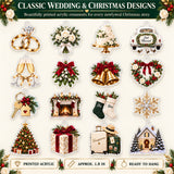 Personalized Newlywed Advent Calendar with 24 Custom Photo Acrylic Ornaments, Our First Christmas Married Gift, Wedding Keepsake for Couple