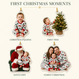 Personalized Baby First Christmas Custom Photo Ornament, Custom Shaped Acrylic Newborn Keepsake, Holiday Gift for Parents and Grandparents