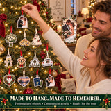 Personalized Newlywed Advent Calendar with 24 Custom Photo Acrylic Ornaments, Our First Christmas Married Gift, Wedding Keepsake for Couple