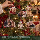 Personalized Family Advent Calendar with 24 Custom Photo Acrylic Ornaments, Wooden Christmas Countdown Box, Custom Holiday Gift for Family
