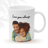 Custom Couple Photo Mug, Personalized Couple Mug, Custom Girlfriend Mug, Personalized Gift, Anniversary Gift, Family Gift