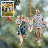 Custom photo Ornament - Personalized Photo Mica Ornament - Christmas Gift For Family Members | Family 3