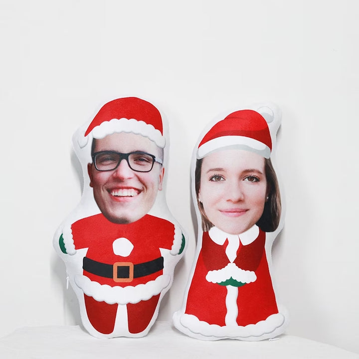Customized Christmas gift, Custom Face Pillow, Santa Claus Doll Present, Customized Christmas Gift, Christmas Couple Doll