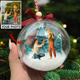 Custom Photo Christmas Ball Ornament, Personalized Christmas Gifts | Ball Couple