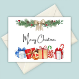 Printed Christmas Gift Card, Holiday Note cards, Christmas Card