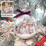 Custom Photo Ornament, Christmas 3D Ball Ornaments, Christmas, Birthday Gifts for Family, Family Members, Mom, Dad, Husband, Wife | Ball Family 3