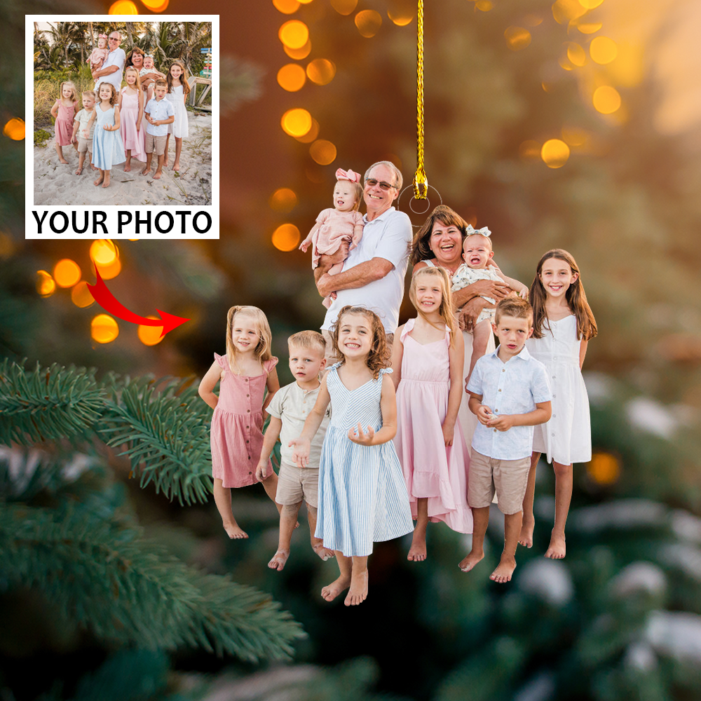Custom Family Photo Ornament - Family Mica Ornament - Christmas Gift For Family, Family Members | Friend 4