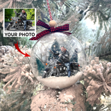 Custom Photo Christmas Ball Ornament, Personalized Christmas Gifts | Ball Moto