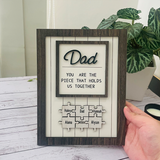 Dad Puzzle Wooden Sign, Father's Day Wooden Sign, Gifts for dad