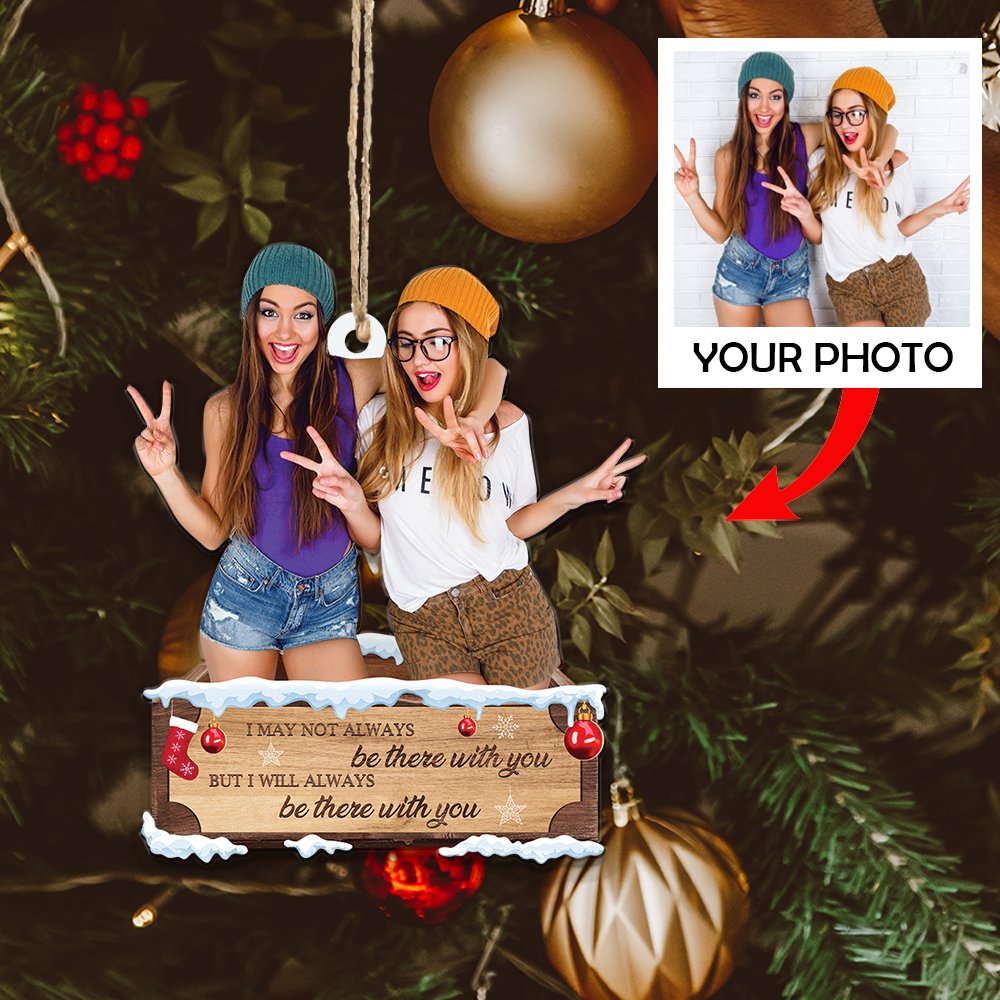 Custom photo Ornament - Personalized Photo Mica Ornament - Christmas Gift For Family, Friends, Besties | With You