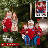 Custom Photo Ornament Santa Love You Perfect Gift for Family, Friends, Kids and Lover | Santa