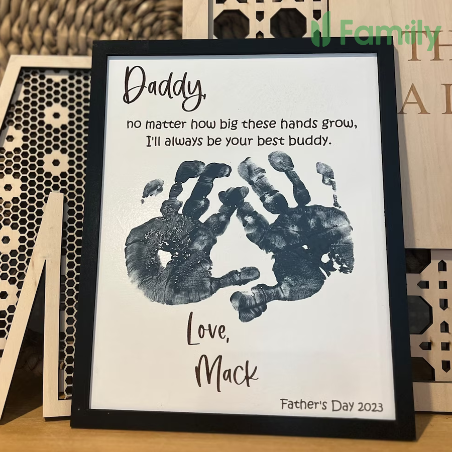 Father's Day Wooden Sign, DIY Hand print Sign, Gifts for dad