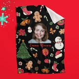 Custom Face Blankets, Personalized Photo Blanket, Fleece Blankets, Customized Photo Throws, Funny Christmas Gift, Gift For Friend