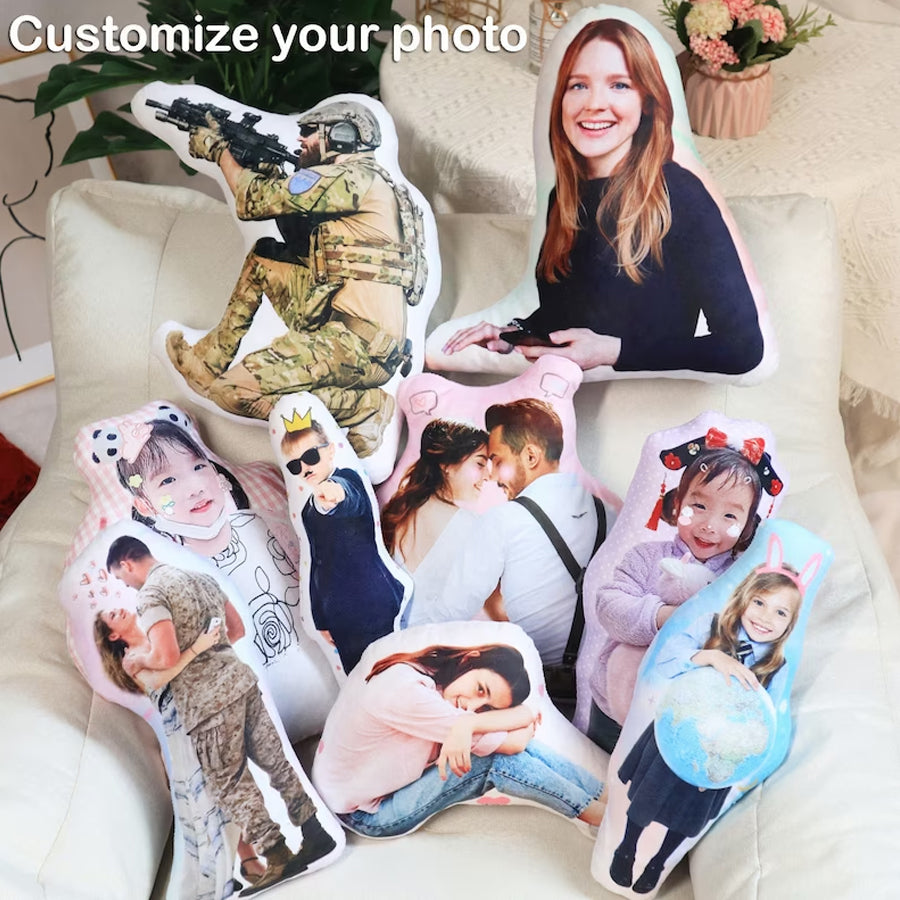 Personalized Photo Pillow, DIY Cushion, Custom Face Pillow,Funny Gift, Xmas Gift