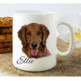 Personalised Pet Mug, Dog Coffee Mug, Pet Memorial, Gift Idea for Dog Lovers, Dog Mom, Custom Dog Portrait, Pet Lover Gift