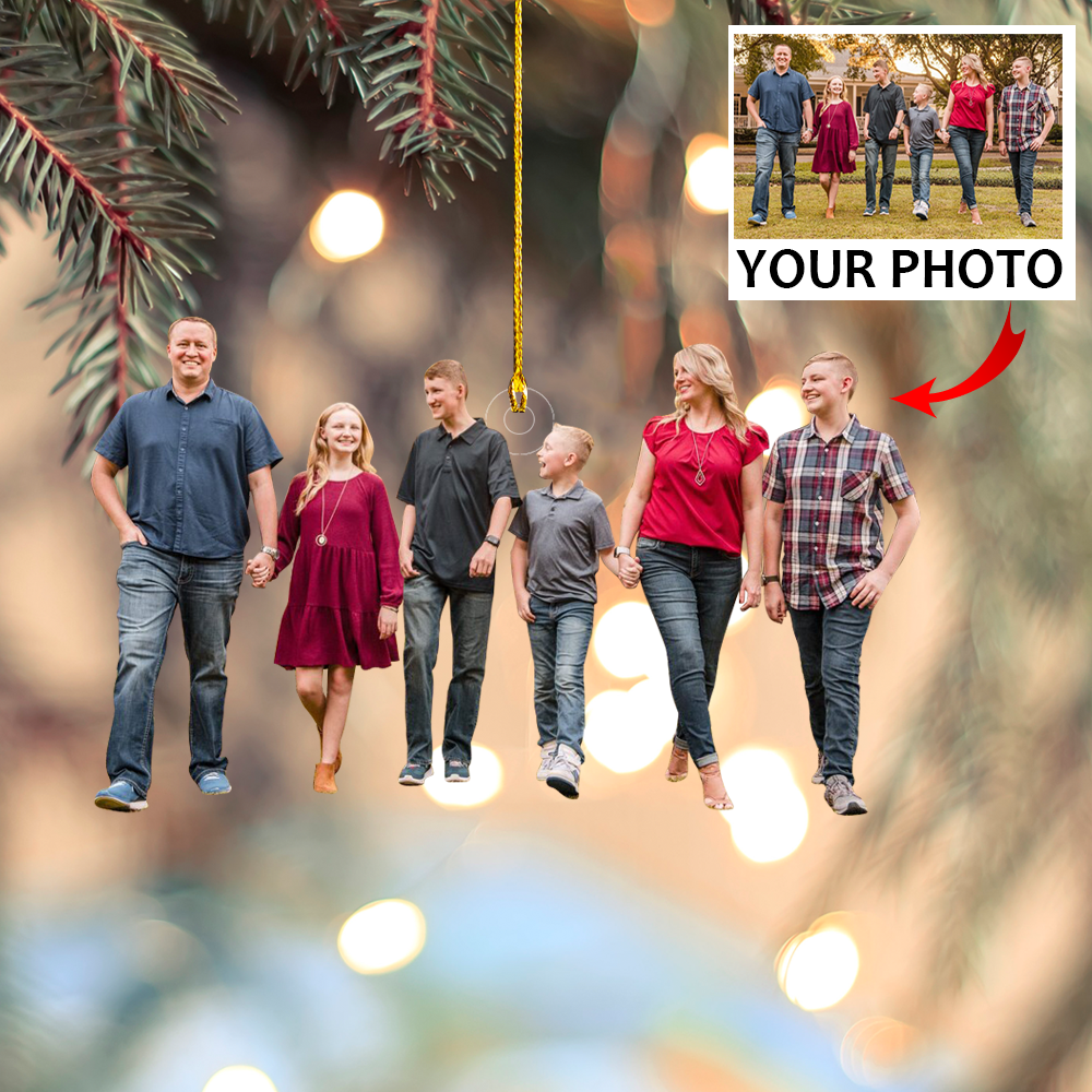 Custom Photo Ornament - Personalized Custom Photo Mica Ornament - Christmas Gift For Family, Family Members | Friend 2