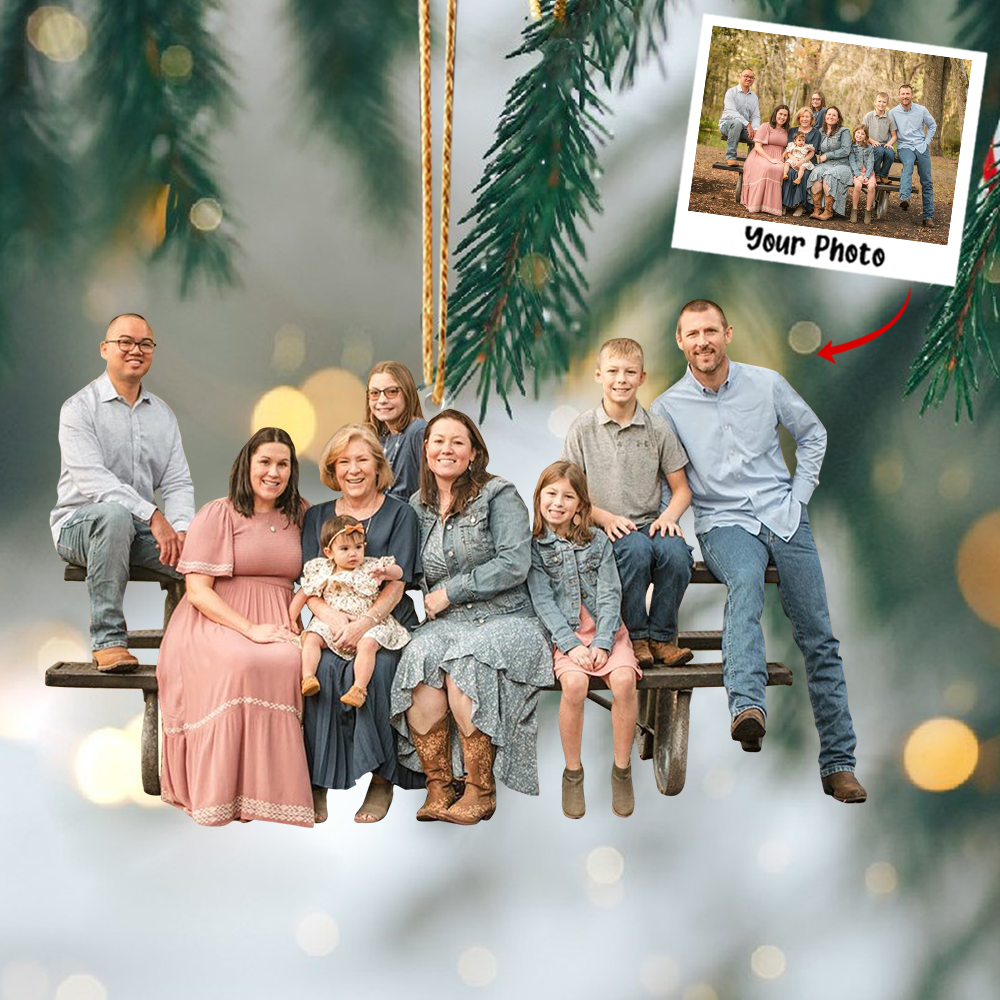 Custom Photo Ornament, Custom Family Ornament, Christmas Ornament Gift, Christmas Gift For Family | Family 9