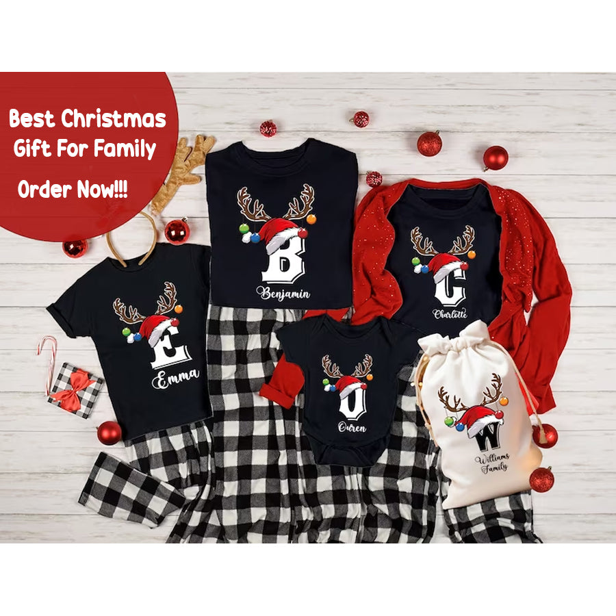 Family Christmas Shirt, Personalized Christmas Family T-Shirt, Custom Christmas Shirt With Name, Christmas Gift, Custom Gift