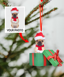 Custom Photo Ornament - Cute Dog Photo Ornament - Christmas, Birthday Gift For Pet Mom, Pet Dad, Dog Mom, Dog Dad, Cat Mom, Cat Dad, Dog Parents | Dog box