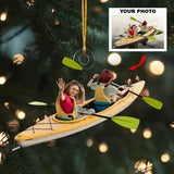 Custom Photo Ornament, Christmas Gift For Kayak Lover, Kayakers | Kayak