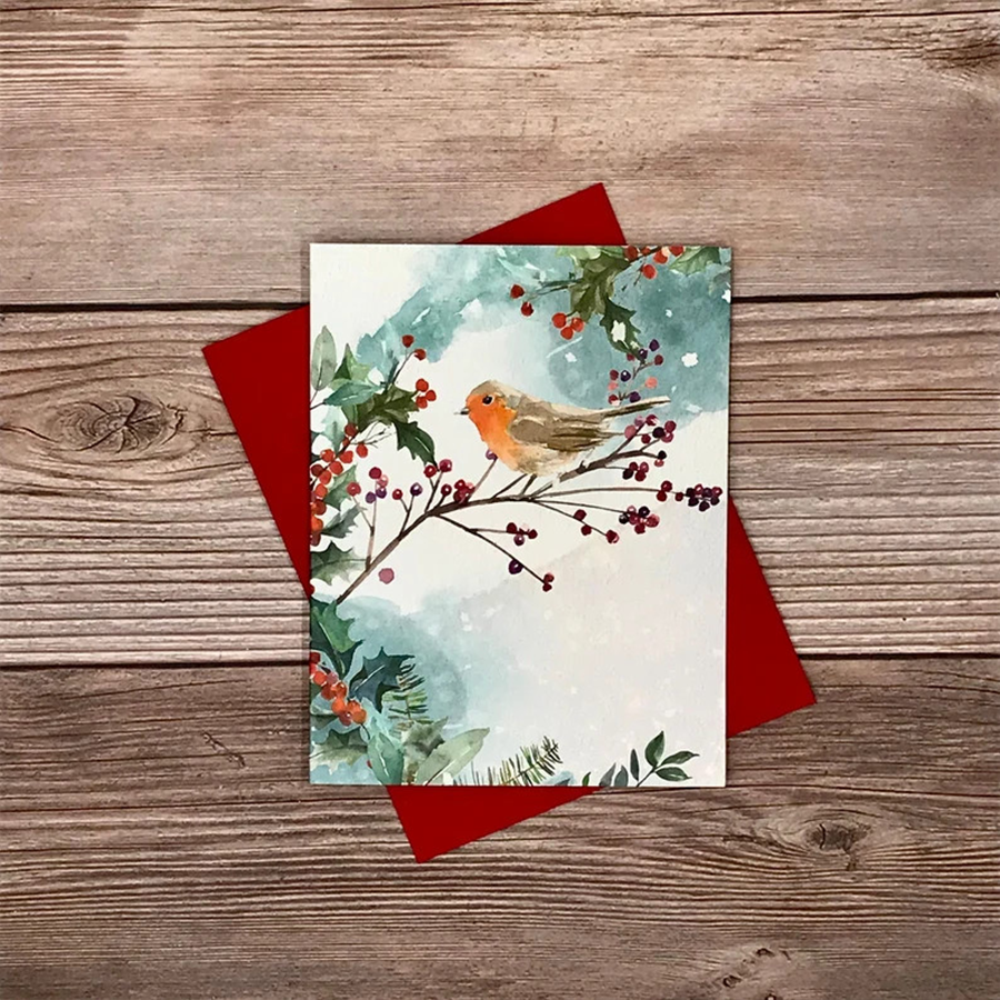 Robin Christmas Card, Robin Gift, Christmas Gift Card