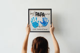 Best Papa Ever Hand Print Sign, Kids Hand Print Gift, Fathers Day Gift