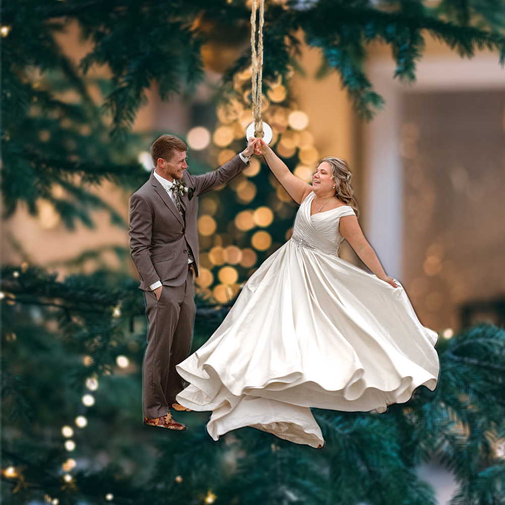Custom Photo Ornament - Christmas Gift For Married Couple, Wife, Husband | Married