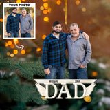 Custom Photo Ornament, Family Photo Ornament, Dad Photo Ornaments | Dad Wings