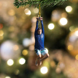 Custom Face Photo Ornament, I Think You Should Leave Zip Line Christmas Ornament, Funny Ornament | ITYSL Ornament