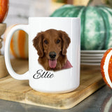 Personalised Pet Mug, Dog Coffee Mug, Pet Memorial, Gift Idea for Dog Lovers, Dog Mom, Custom Dog Portrait, Pet Lover Gift
