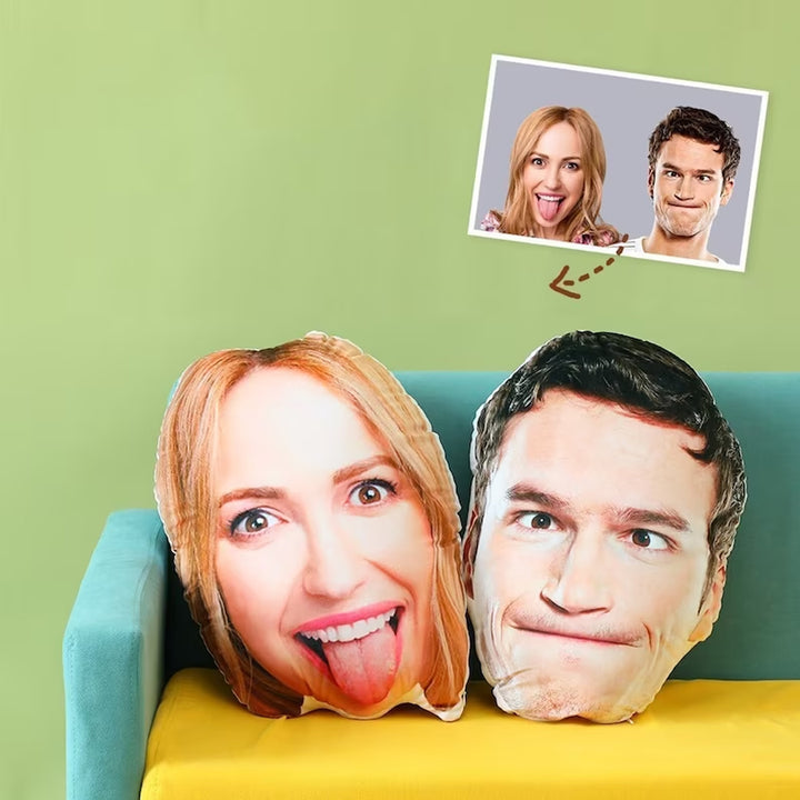 Custom Face Photo Throw Pillow, Funny Pillow, Personalized Photo Pillow, Custom Shape Pillow, Home Decoration