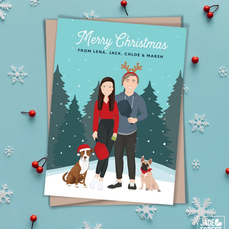 Custom Holiday Card, Family Photo Portrait Card, Personalized Christmas Gifts