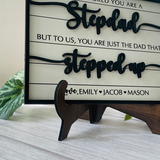 Step Dad Personalized Wooden Sign, Stepdad Wooden Sign, Gift for dad, Father's day gift