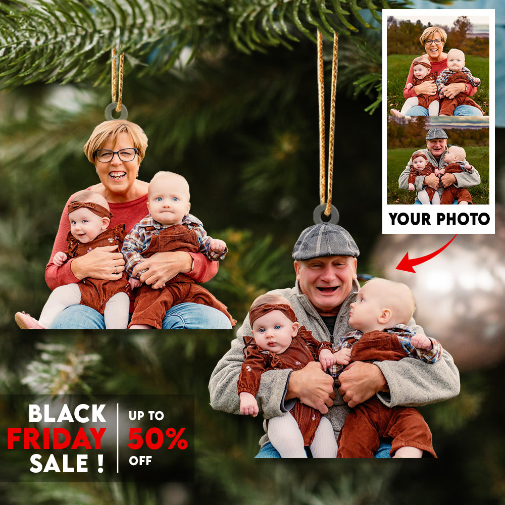 Custom Photo Ornament Santa Love You Perfect Gift for Family, Friends, Kids and Lover | Santa