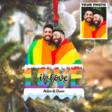 Custom Photo Ornament, LGBT Ornament, Couple Gift, Gay, Les Couple | LGBT Love