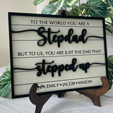 Step Dad Personalized Wooden Sign, Stepdad Wooden Sign, Gift for dad, Father's day gift