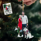 Custom Photo Ornament - Family With Dogs - Personalized Mica Ornament - Christmas Gift For  Dog Lovers, Dog Owners, Dog Mom, Dog Dad | Win