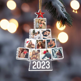 Couple Photo Christmas Tree Ornament, Personalized Acrylic Photo Tree Ornament, Christmas Gift For Couple, Gift For Him, Her, Wife Husband | Tree 3