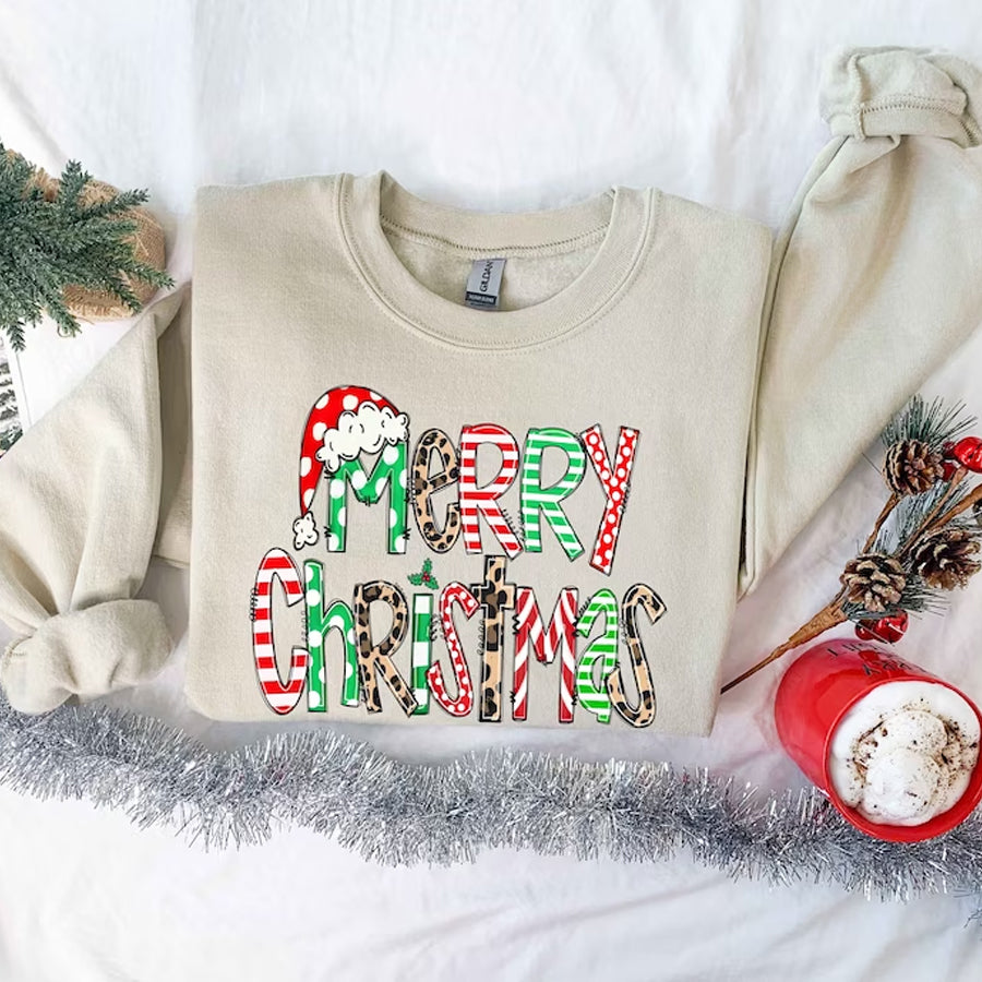 Merry Christmas Shirt, Womens Christmas Tee, Christmas T-Shirts for Women, Christmas Gift