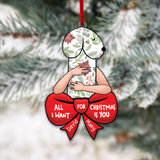 Funny Christmas Ornament, Dirty Christmas Ornament, Couple Ornament, Naughty Gift For Couple | Dick Couple