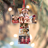 Custom Photo Cross Decoration, Personalized Arcylic Picture Tree Ornament, Gifts for Dad, Mom, Grandma, Grandpa, Christmas Gifts, Christian Tree Decorations | Cross Photo