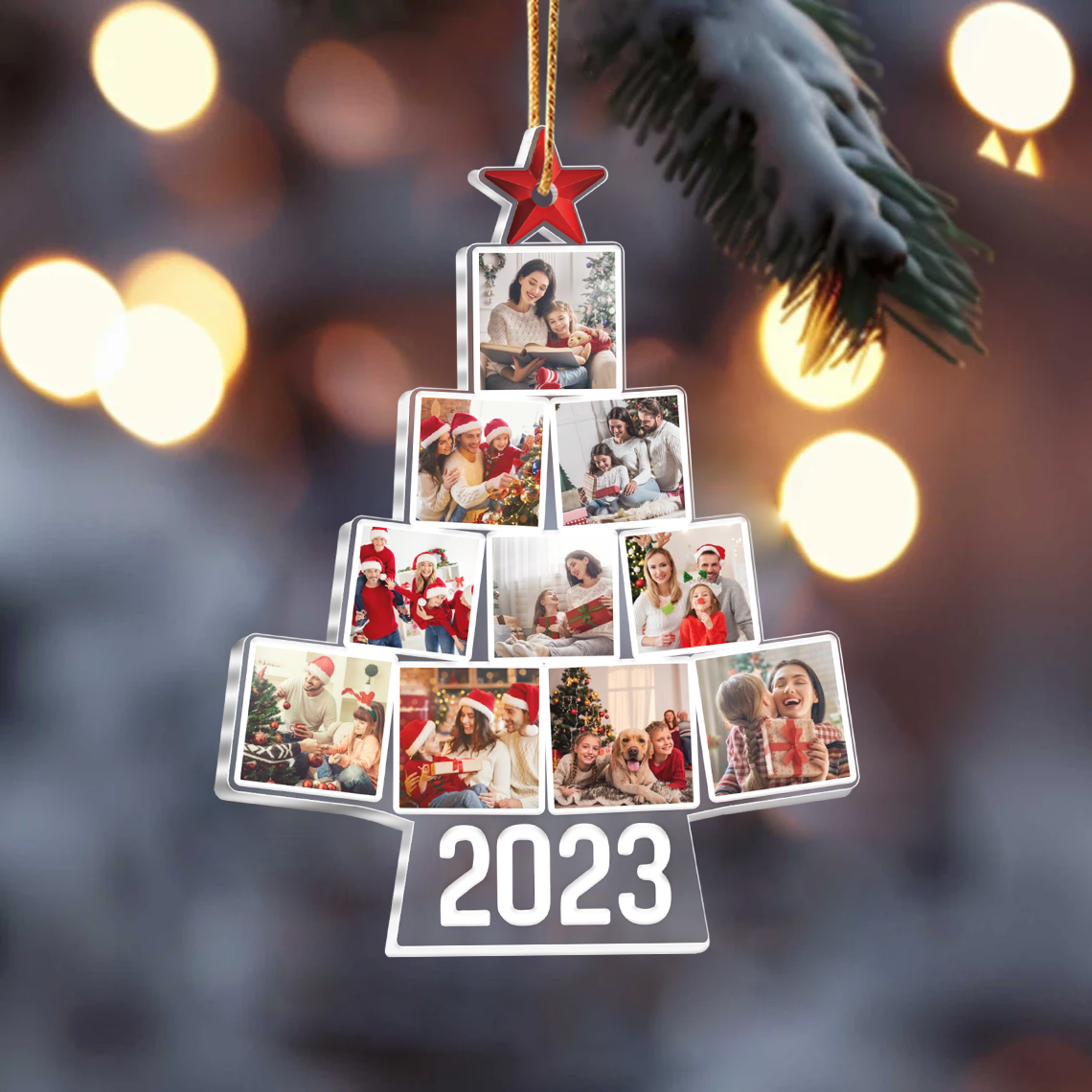 2023 Christmas Custom Photo Tree Ornament - Personalized Custom Mica Ornament - Christmas Gift For Family Members | Tree 1