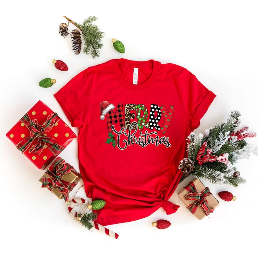 Merry Christmas Shirt, Merry Christmas Buffalo Plaid Shirt, Christmas Shirt, Christmas Love Shirt, Christmas Family Shirt, Christmas Gift