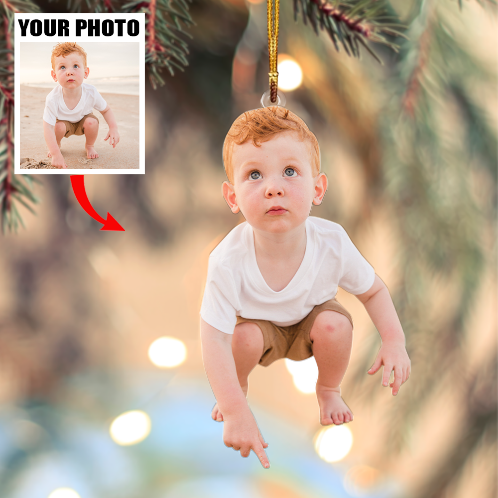 Custom Photo Ornament - Personalized Custom Photo Mica Ornament - Christmas Gift For Family, Family Members | Friend 2