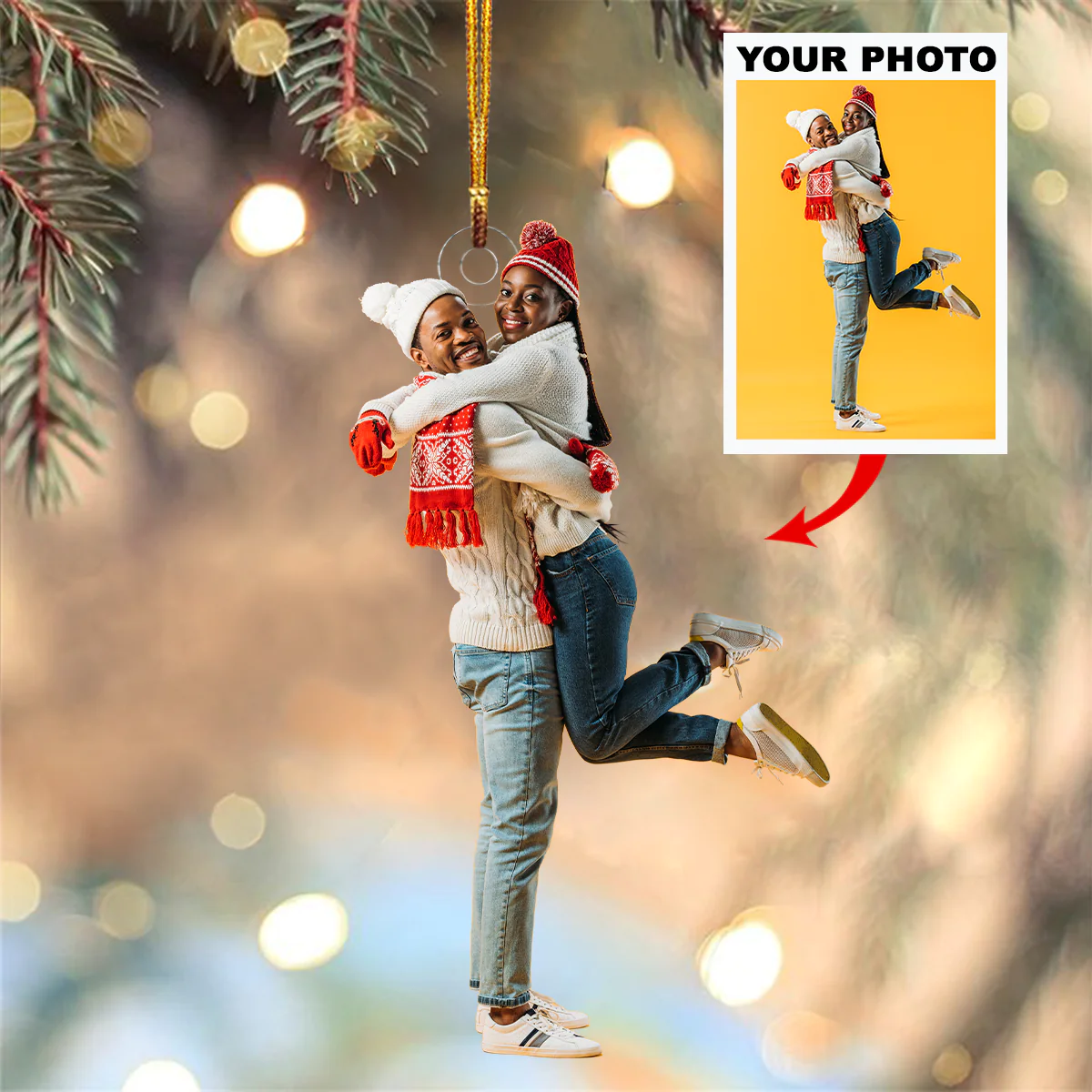 Personalized Photo Ornament, Perfect Gift for Love One | Sick